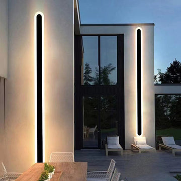 Lina Outdoor Wall Lamp Minimalist Metal Customizable - 40cm