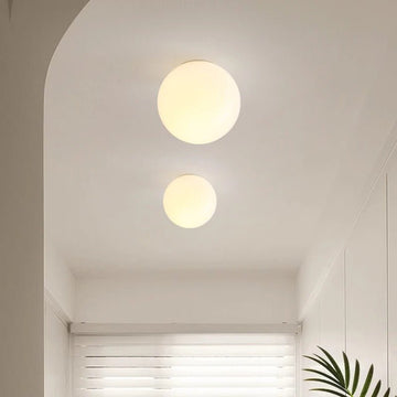 Globa Ceiling Lamp White Glass Shade Sconce Design - Dia 12cm