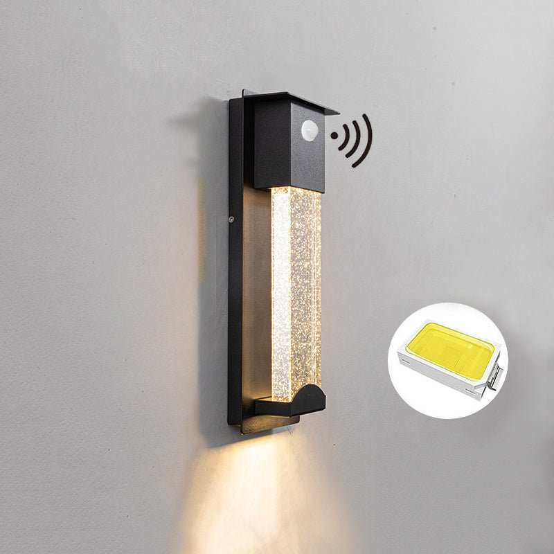 Jamara Outdoor Wall Lamp Black Body Waterproof Crystal - WV1261BKSensorWW - SENSOR