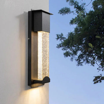 Jamara Outdoor Wall Lamp Black Body Waterproof Crystal - WV1261BKSteadyWW - STEADY