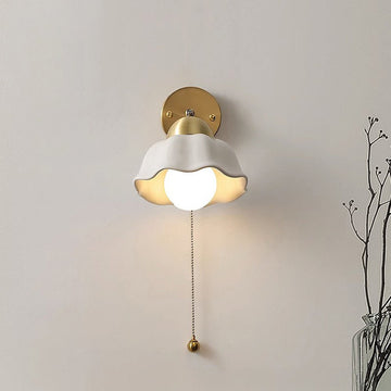 Ombre Wall Light Flower Shaped White Metal Frame Vintage - USHY - DJ1140W1GD01U -