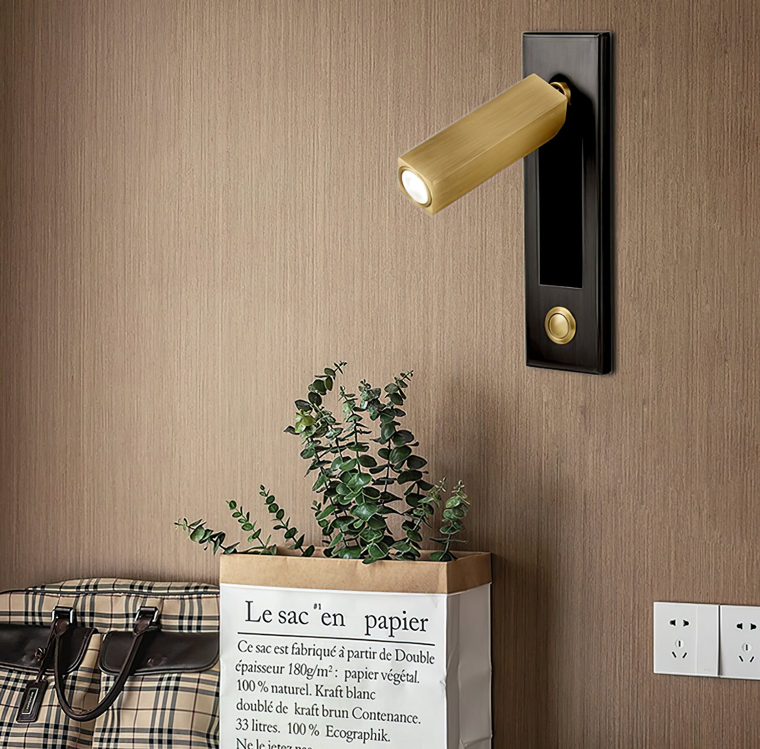 Flush Mount Sconce Adjustable Light Clean Minimalist Look - ML - 517 - 43 - Dia 5cm x H 17.8cm cylinder (Button switch)