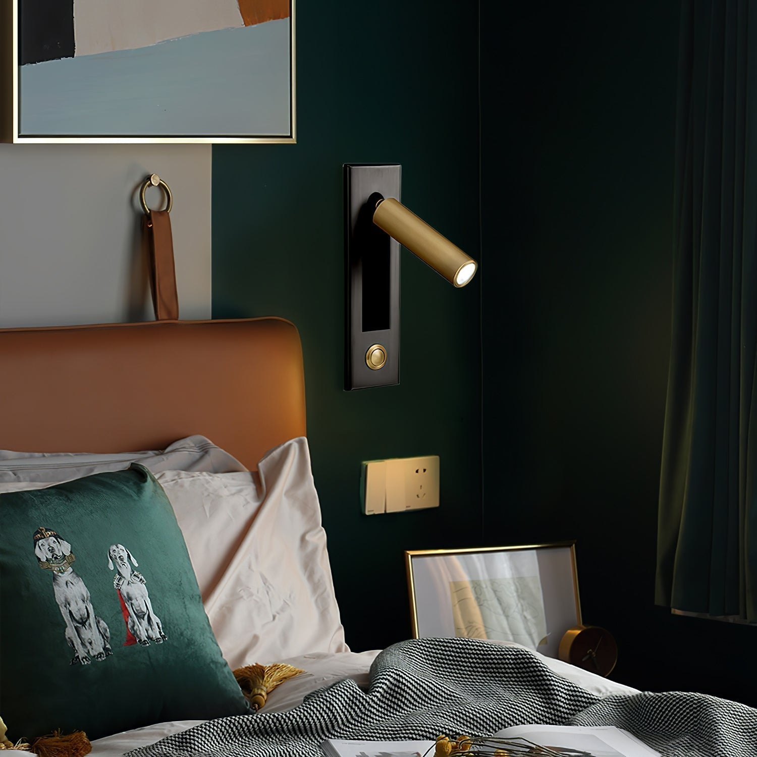 Flush Mount Sconce Adjustable Light Clean Minimalist Look - ML - 517 - 9 - Dia 5cm x H 15.5cm square (Hidden switch)