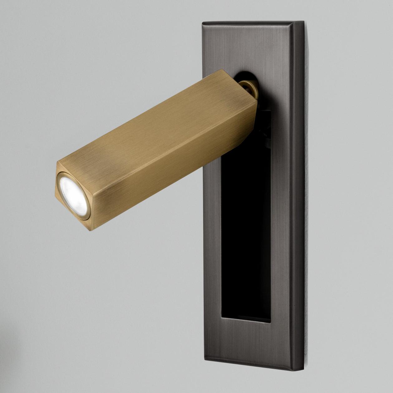 Flush Mount Sconce Adjustable Light Clean Minimalist Look - ML - 517 - 3 - Dia 5cm x H 15.5cm square (Hidden switch)