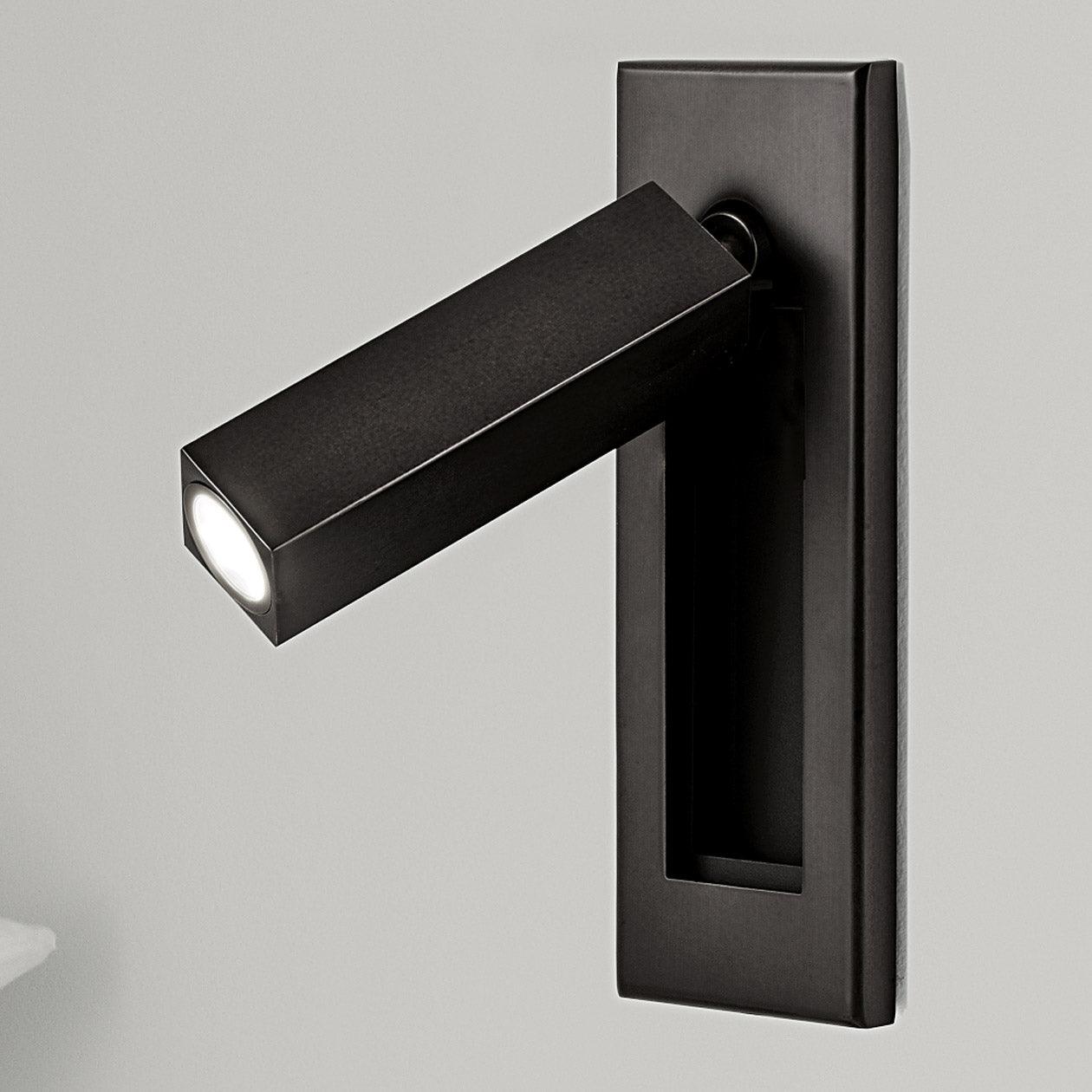Flush Mount Sconce Adjustable Light Clean Minimalist Look - ML - 517 - 1 - Dia 5cm x H 15.5cm square (Hidden switch)