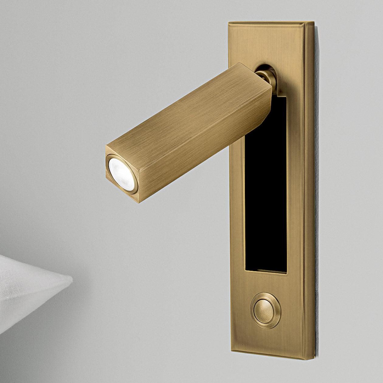 Flush Mount Sconce Adjustable Light Clean Minimalist Look - ML - 517 - 31 - Dia 5cm x H 17.8cm square (Button switch)