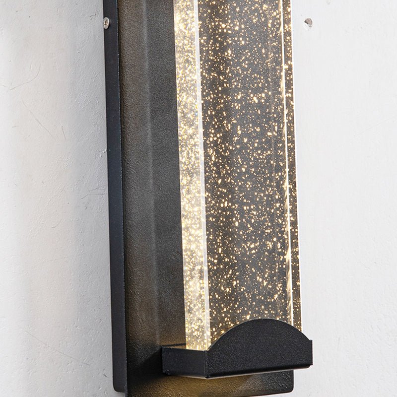 Jamara Outdoor Wall Lamp Black Body Waterproof Crystal - WV1261BKSensorWW - SENSOR