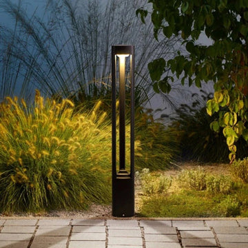 Bellamey LED Bollard Light IP65 Waterproof Black Aluminum - 30cm screw fix