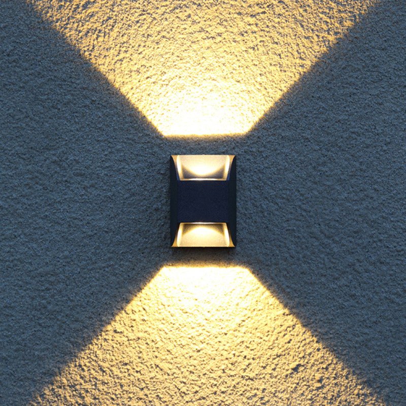 Livia Waterproof Wall Light Metal Construction Black Finish - 12cm