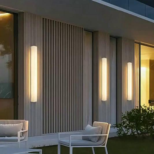 Alina Modern Outdoor Wall Lamp Rectangular Resin Durable - 40cm