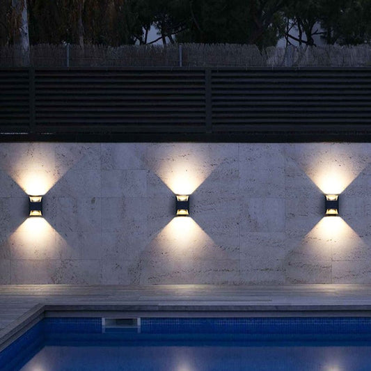Livia Waterproof Wall Light Metal Construction Black Finish - 9cm