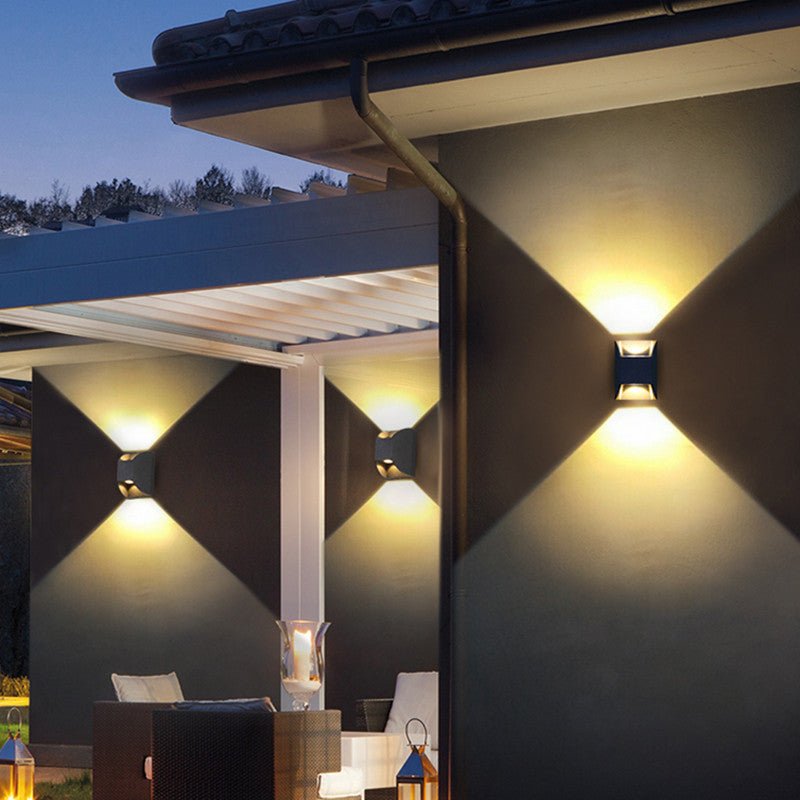 Livia Waterproof Wall Light Metal Construction Black Finish - 12cm