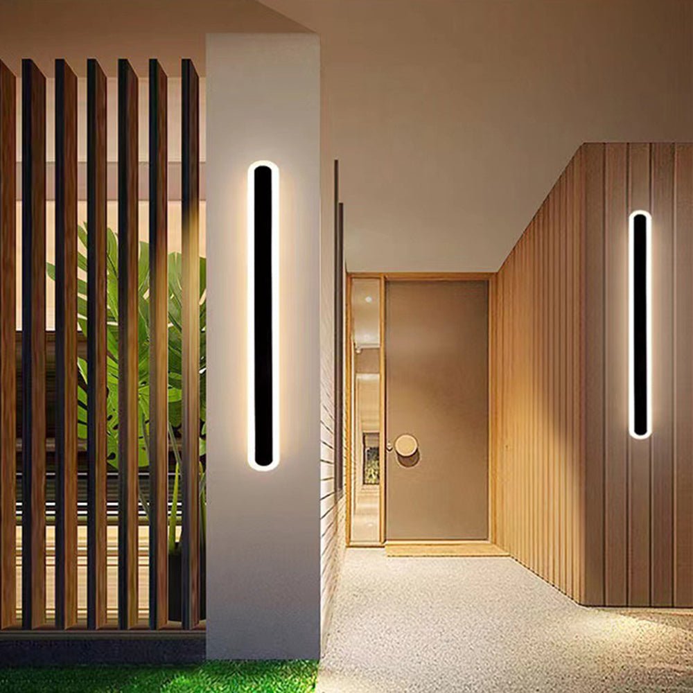 Lina Outdoor Wall Lamp Minimalist Metal Customizable - 40cm