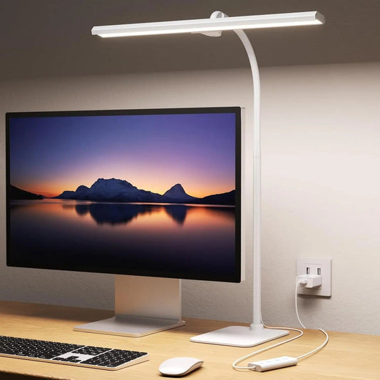 Triana Desk Lamp Flexible Gooseneck 5 Level Dimmable - White