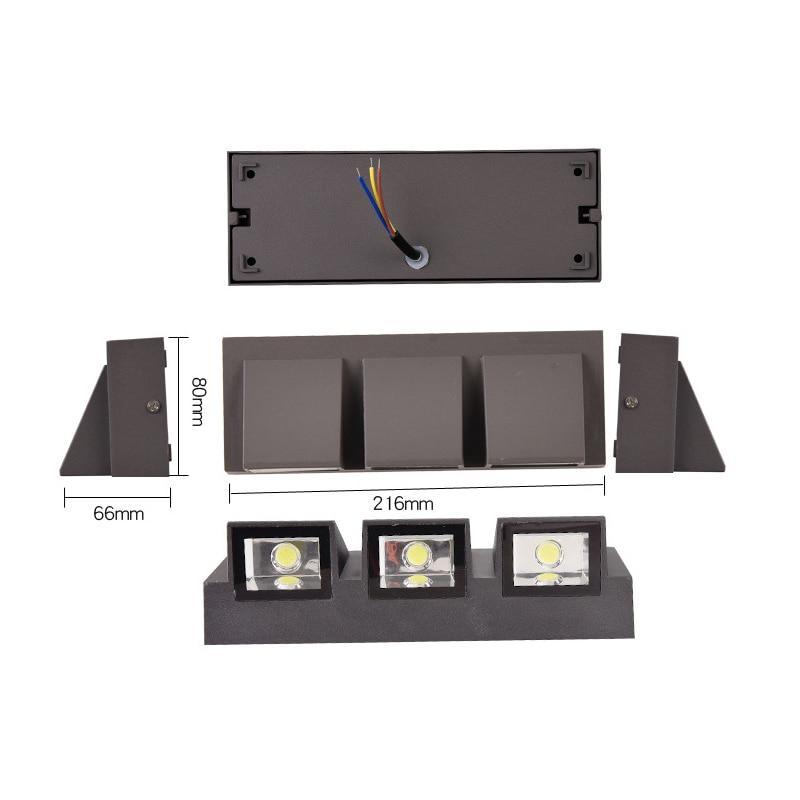 Fancy Modern LED Wall Lamp IP65 Waterproof Energy Efficient - Black