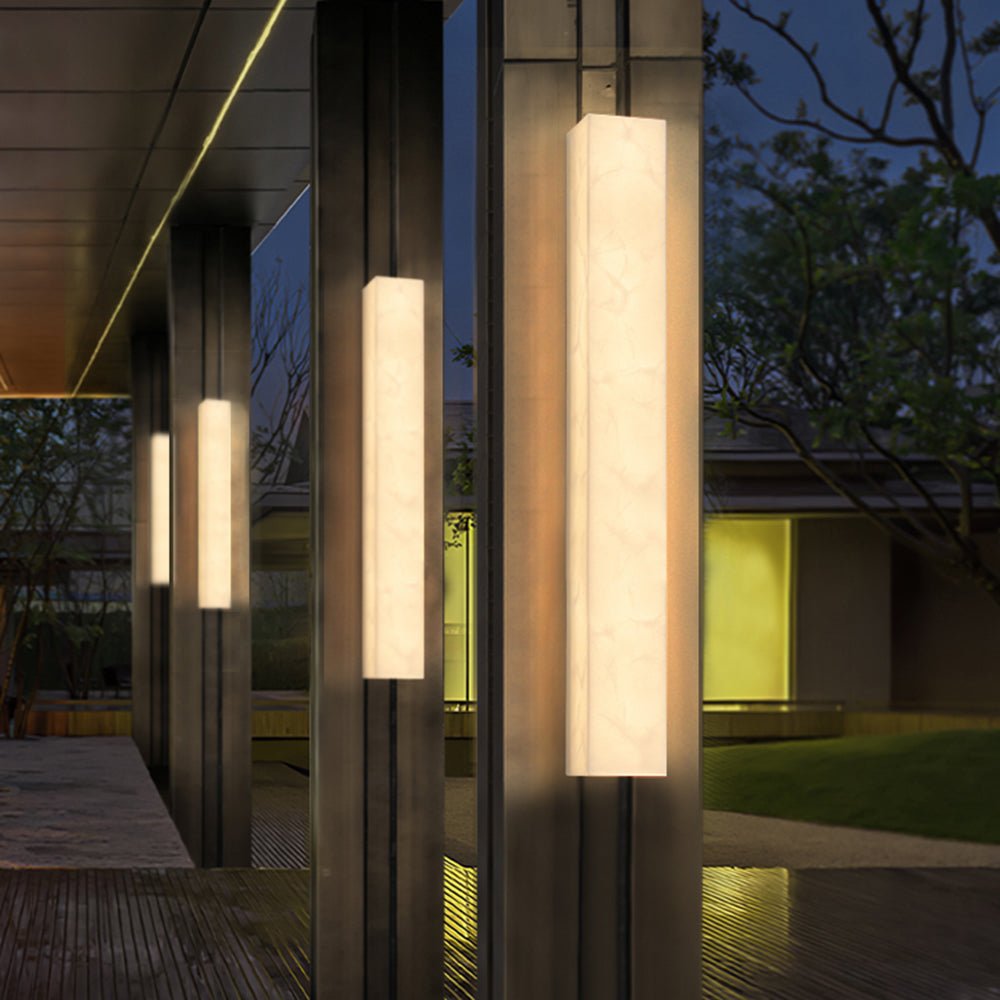 Alina Modern Outdoor Wall Lamp Rectangular Resin Durable - 60cm