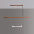 Catalina Pendant Light Pine And Black Walnut LED White Shade - Black Walnut D