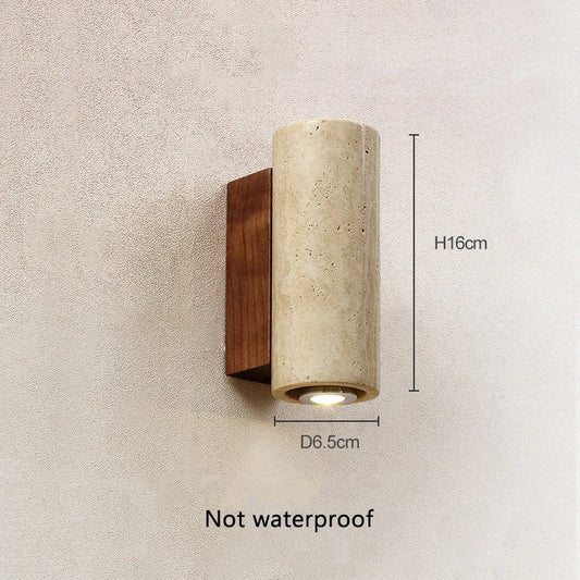 Tomoshibi Travertine Wall Lamp Japandi Inspired Warm Glow - 1112 - Indoor Circular