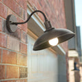 Mayana Rustic Outdoor Wall Lamp Antique Brass Bowl - Shaped - 11.4