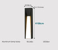 Divia Outdoor Wall Lamp Hardwired Rectangular Metal Body - Black