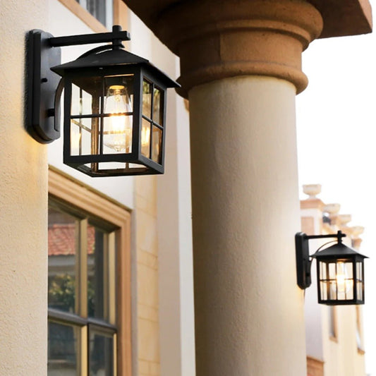 Miggy Outdoor Wall Lamp Aluminum Glass Black Bronze - Black bronze