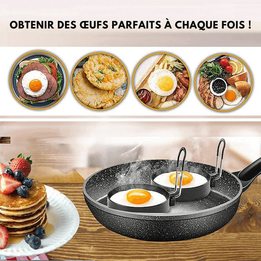 Round Non-Stick Crepe Mold in Stainless Steel – Professional Ring for Fried Eggs