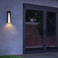 Divia Outdoor Wall Lamp Hardwired Rectangular Metal Body - Black