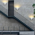 Elisa LED Outdoor Wall Lamp Matte Finish Triangular Design - Black