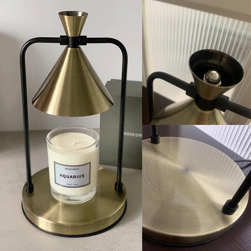 Leura Candle Warmer Lamp Stepless Dimming No Soot No Flame - Gold