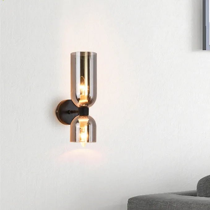 Bello Wall Lamp Two Glass Shades Energy Efficient LED - Blue