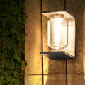 Maricel Outdoor Wall Lamp Glass Lantern IP65 Waterproof - Gray