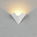 Elisa LED Outdoor Wall Lamp Matte Finish Triangular Design - White