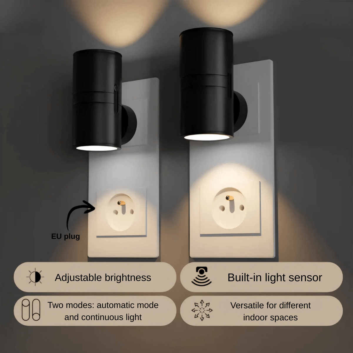 LumiPlug™ – Smart Plug - In Night Light with Dusk Sensor - Aora-1 - 1× LumiPlug™