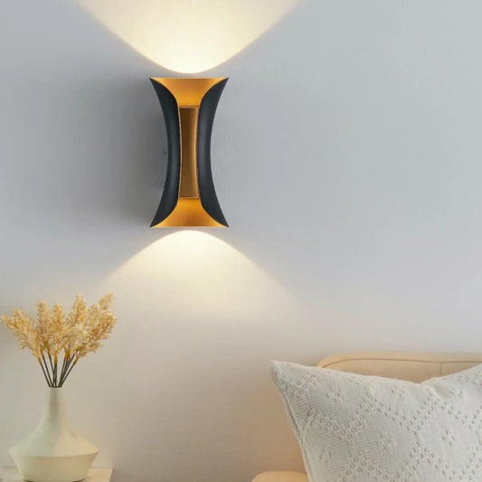 Fionna Waterproof LED Wall Lamp IP65 Aluminum Outdoor - LIOR0335CLE - 1 - Gold Ebony