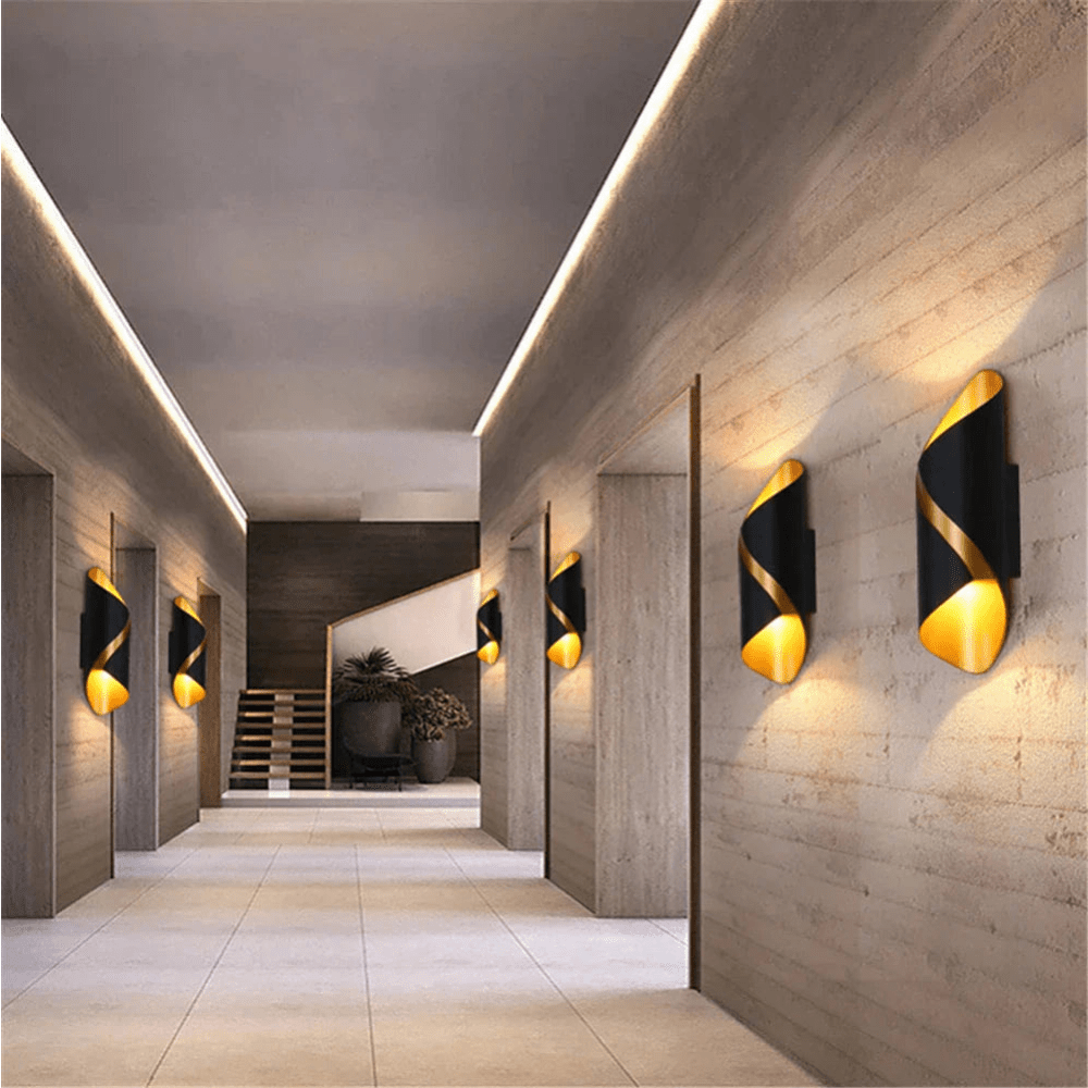 Jenny LED Wall Light Waterproof Double Head Outdoor - LIOR1422CLE - Black & Yellow