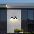 Elisa LED Outdoor Wall Lamp Matte Finish Triangular Design - Black
