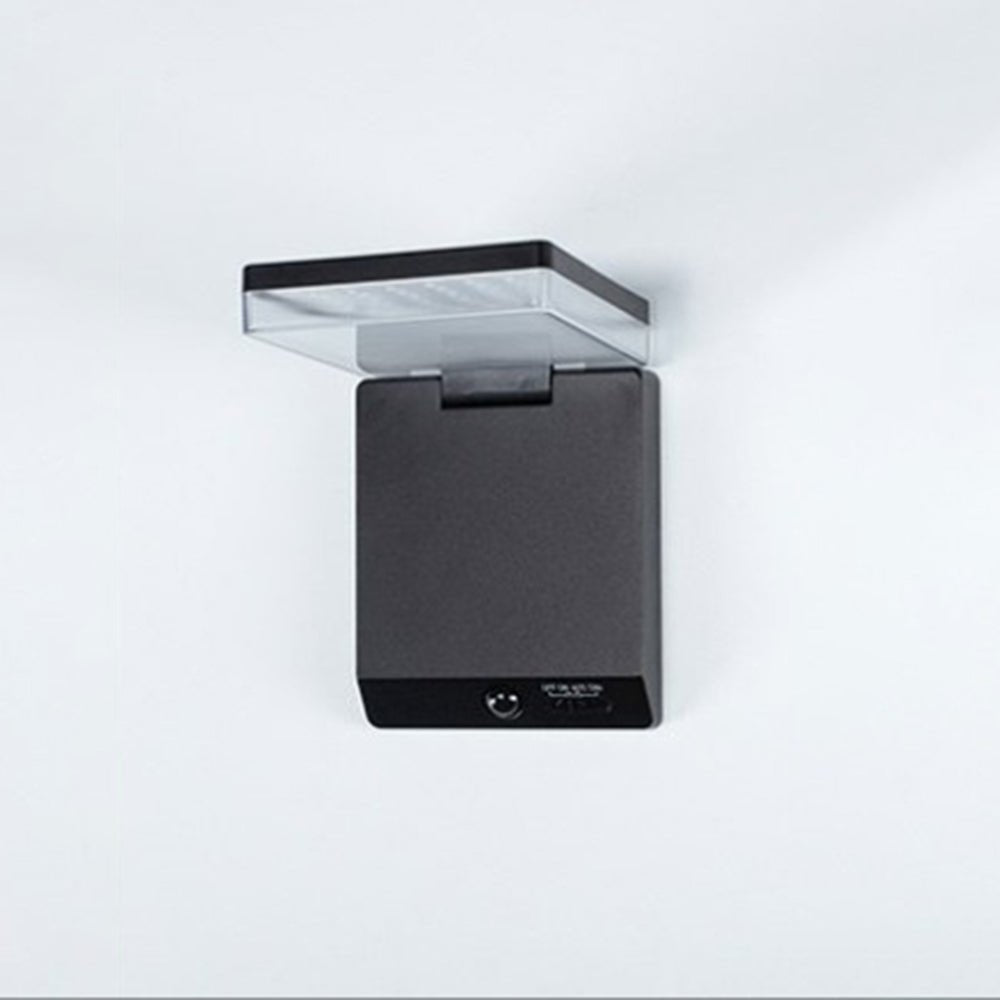 Matilde Solar Wall Lamp Rectangular Design Eco Friendly - Black