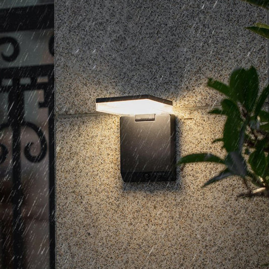 Matilde Solar Wall Lamp Rectangular Design Eco Friendly - Black