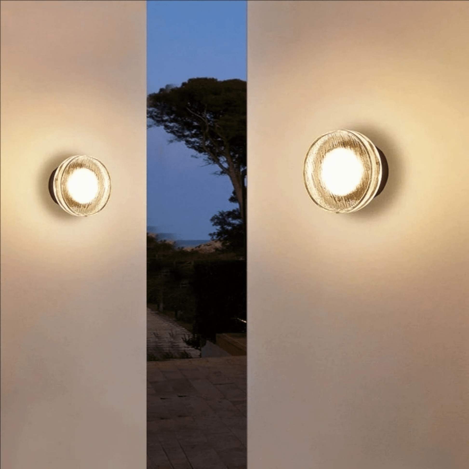 Akshara LED Wall Lamp IP65 Waterproof Aluminum Matte Black - 2pcs