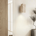 Tomoshibi Travertine Wall Lamp Japandi Inspired Warm Glow - Outdoor Circular