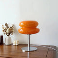 Spinetta Table Lamp Retro Double Glass Bauhaus Style - Orange