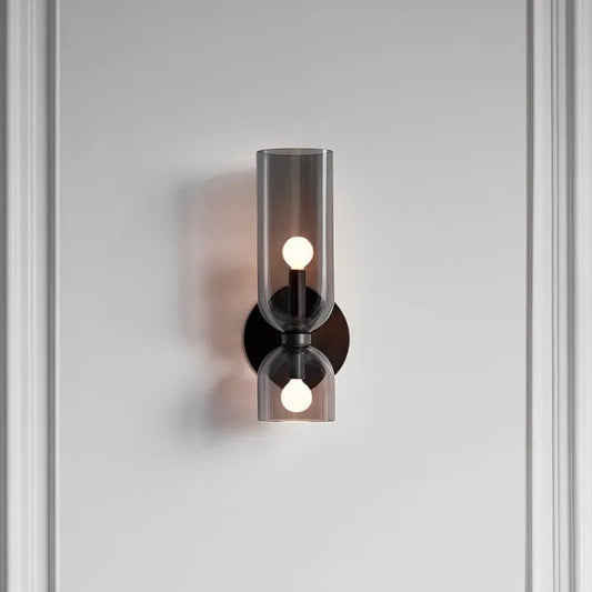 Bello Wall Lamp Two Glass Shades Energy Efficient LED - Gray