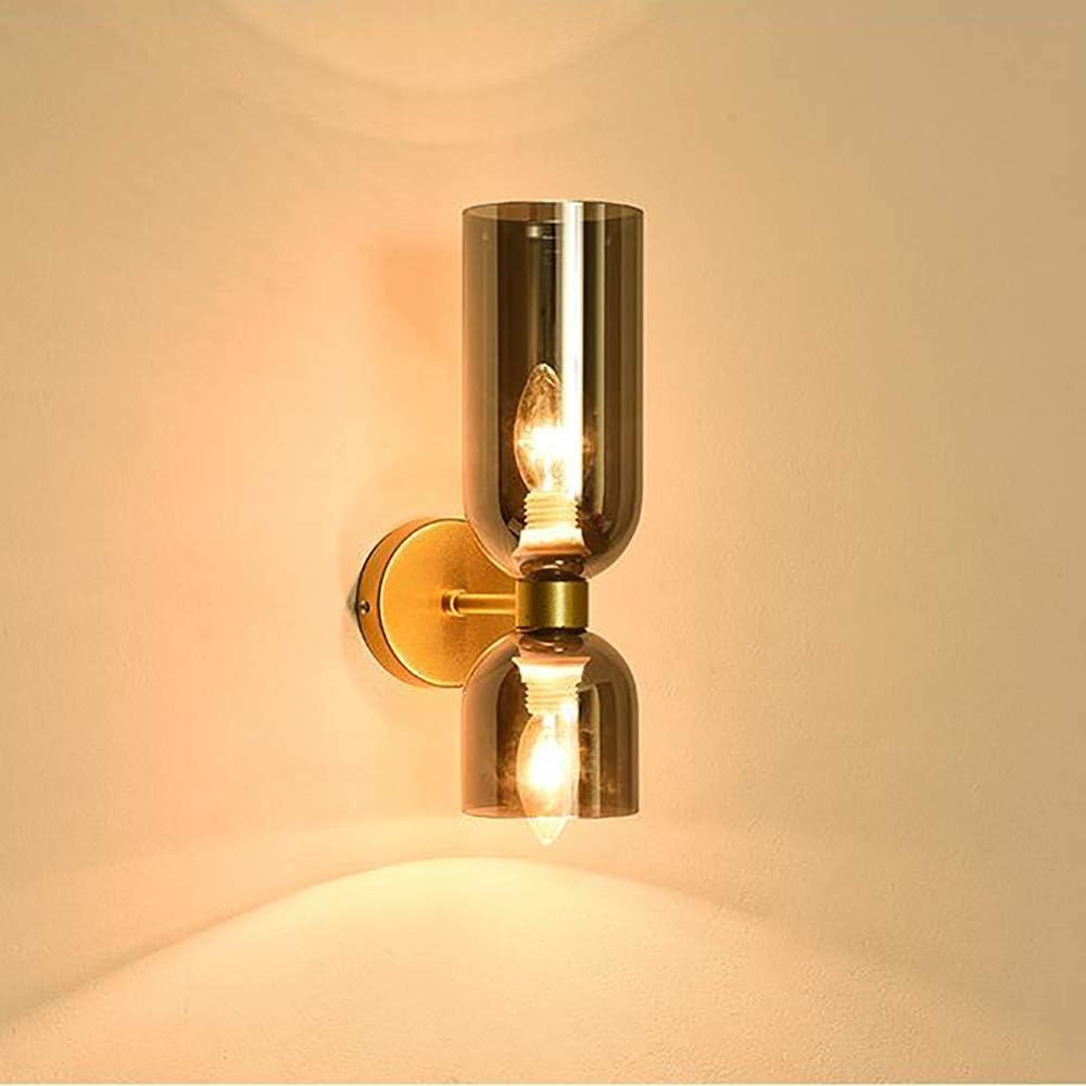Bello Wall Lamp Two Glass Shades Energy Efficient LED - Clear