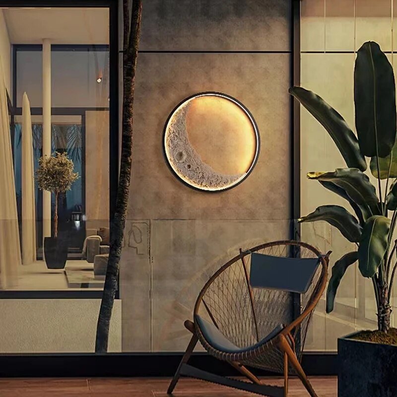 Twilight Moon Lamp Moon Lamp Geometric Design Textures - 40cm