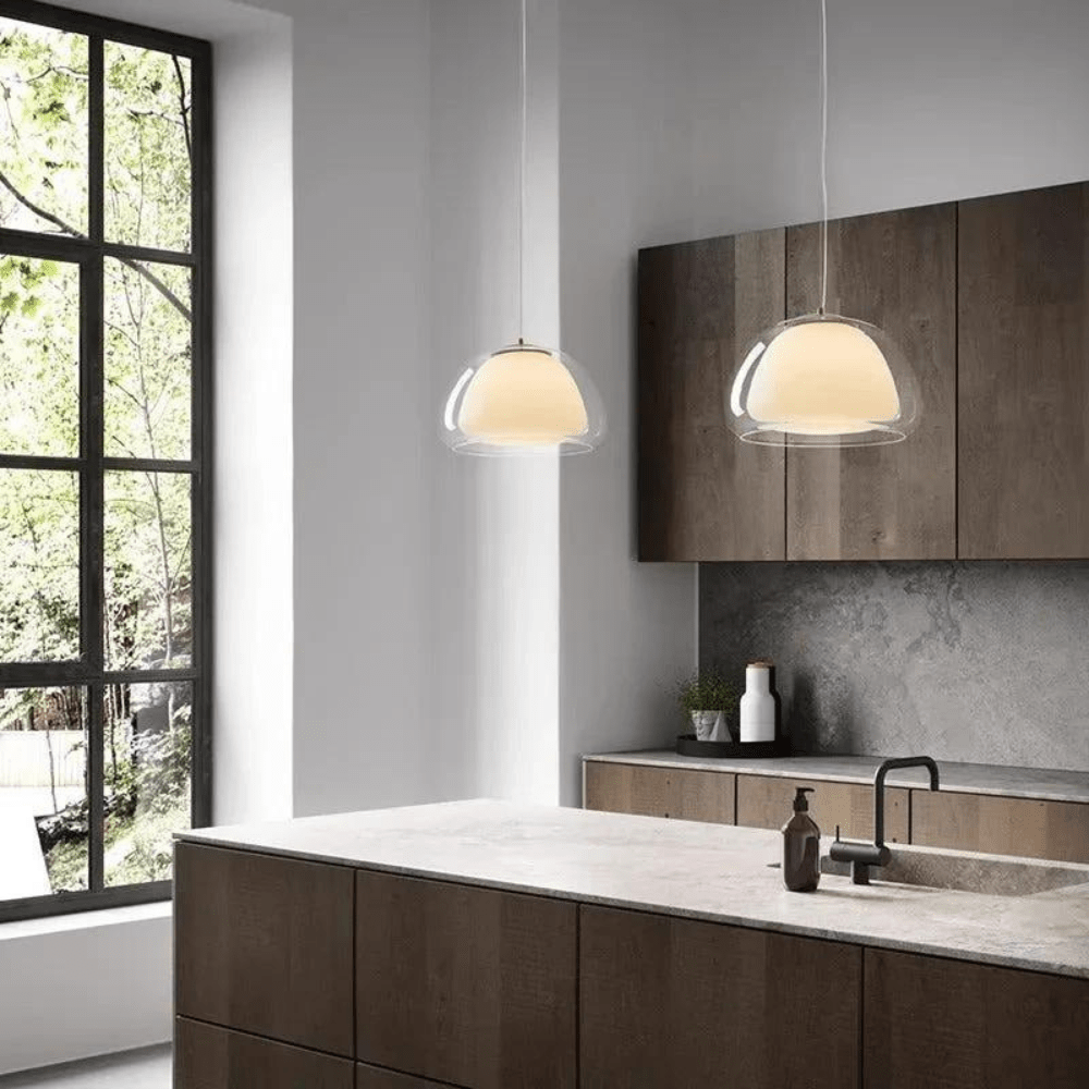 Soho Pendant Lamp Glass Dome Adjustable Cable Dining Areas - ø25cm