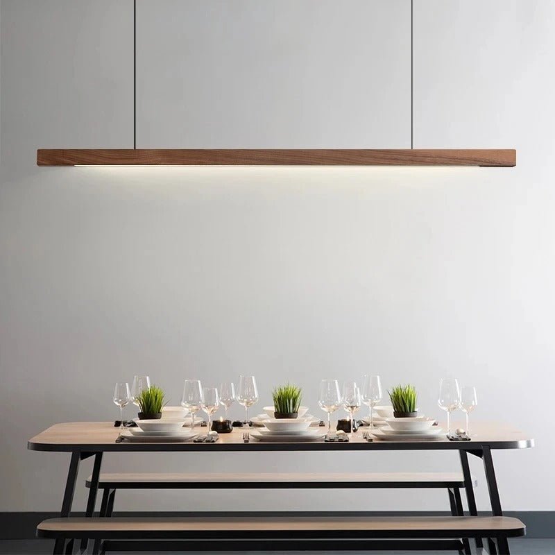 Catalina Pendant Light Pine And Black Walnut LED White Shade - Black Walnut D