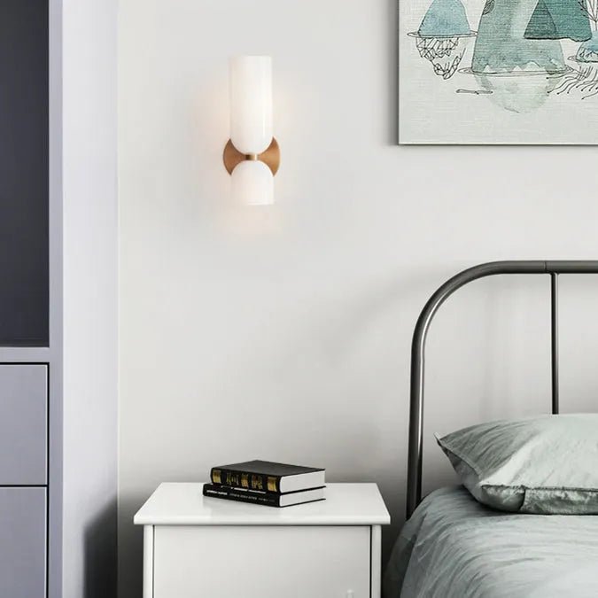 Bello Wall Lamp Two Glass Shades Energy Efficient LED - Clear