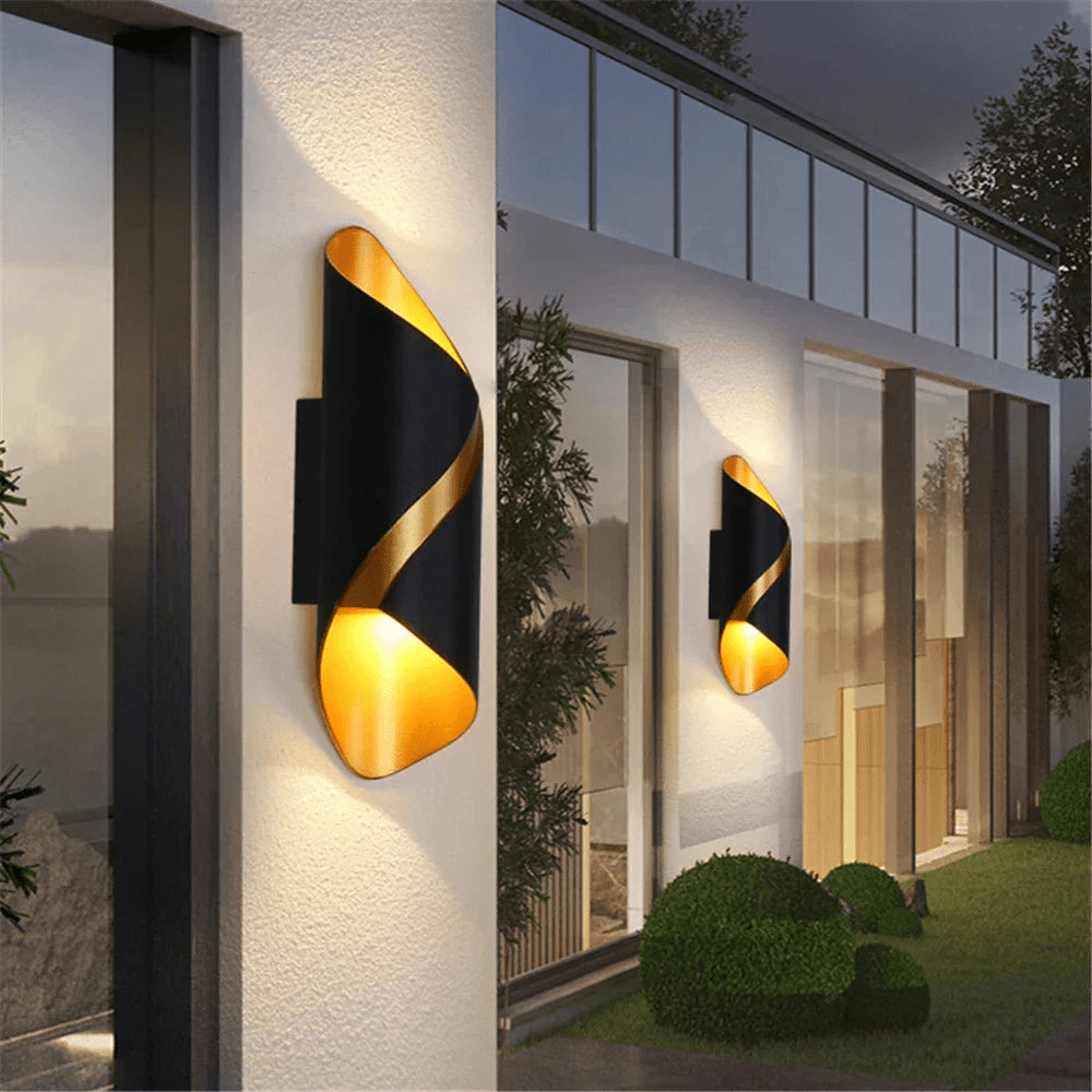 Jenny LED Wall Light Waterproof Double Head Outdoor - LIOR1422CLE - Black & Yellow