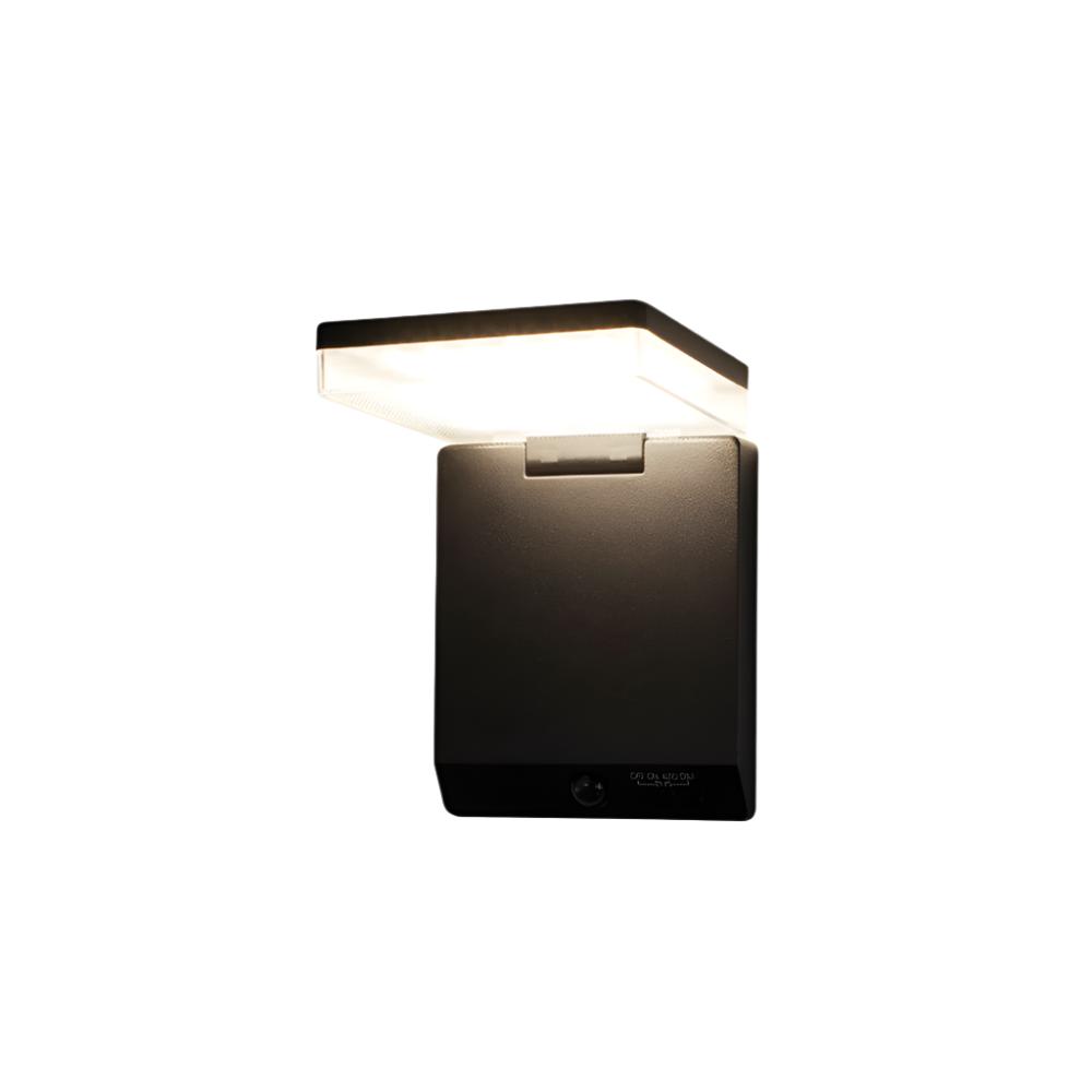 Matilde Solar Wall Lamp Rectangular Design Eco Friendly - Black