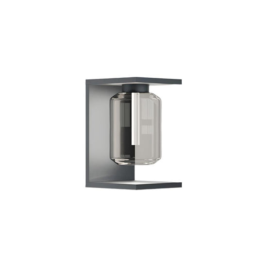 Maricel Outdoor Wall Lamp Glass Lantern IP65 Waterproof - Black